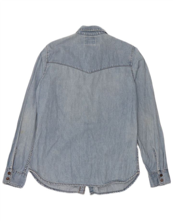 Camisa jeans masculina LEVI'S grande algodão azul