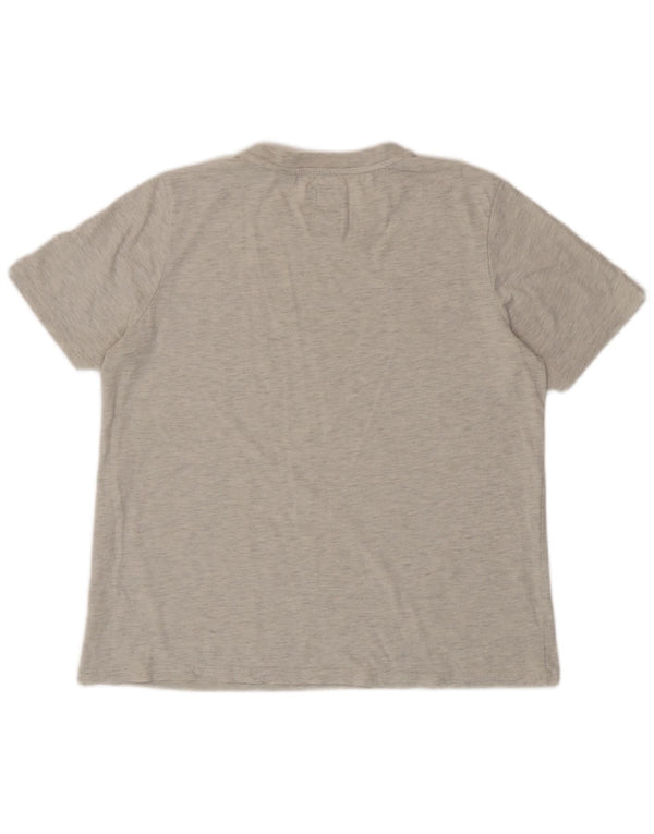 Camiseta gráfica feminina Superdry UK 14 grande cinza