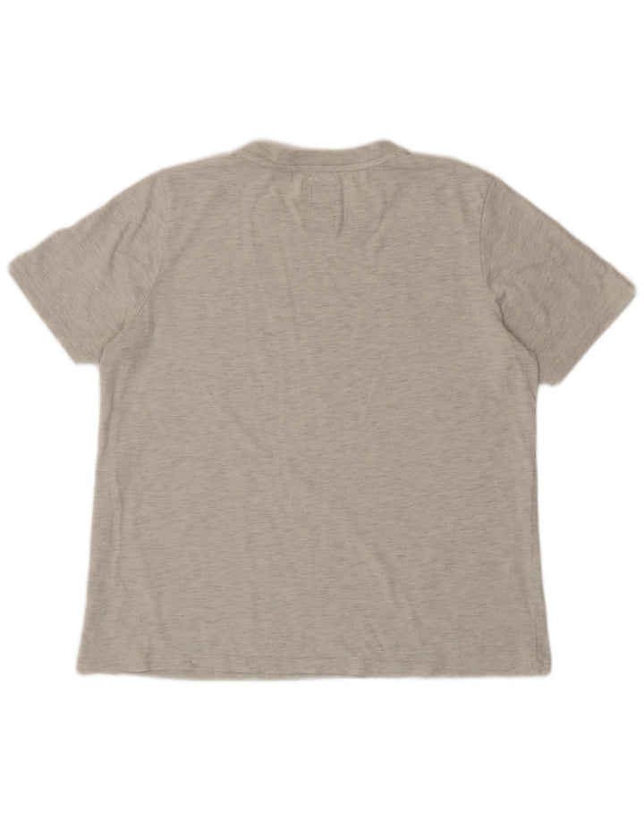 Camiseta gráfica feminina Superdry UK 14 grande cinza