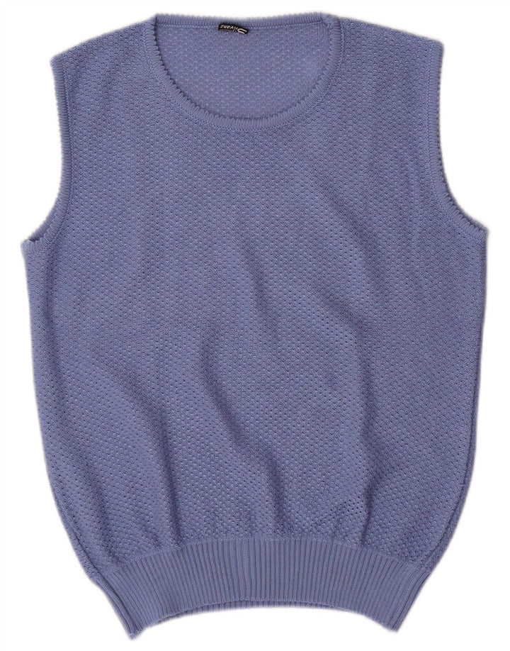 Silvana Colete feminino regata IT 48 XL azul acrílico