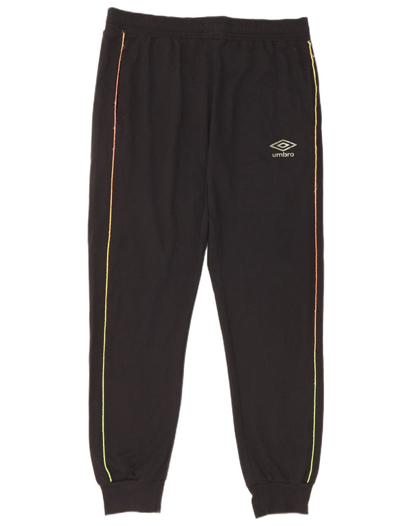 Umbro Meninos Calças de Treino Joggers 15-16 Anos 2XL Algodão Listrado Preto