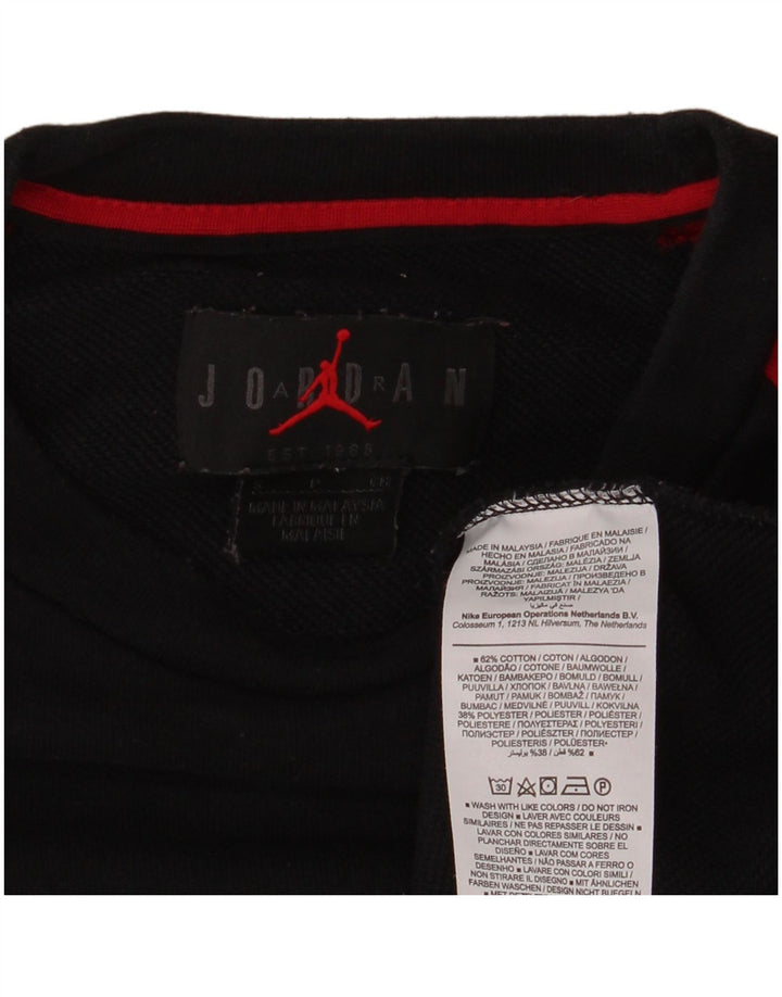 Jordan moletom gráfico masculino jumper pequeno preto colorblock algodão
