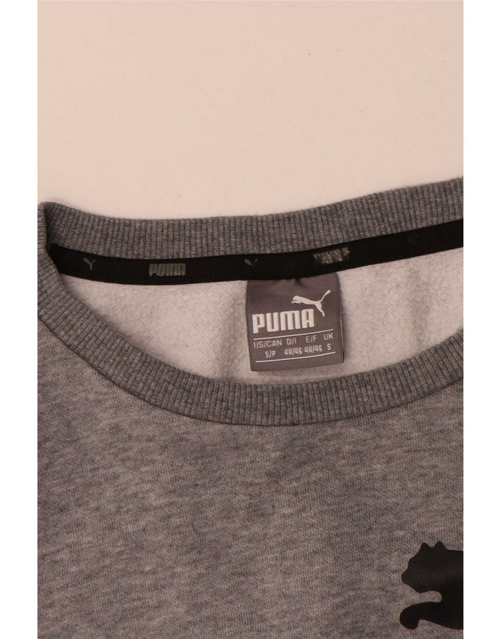 Puma Mens Graphic Moletom Jumper Pequeno Cinza