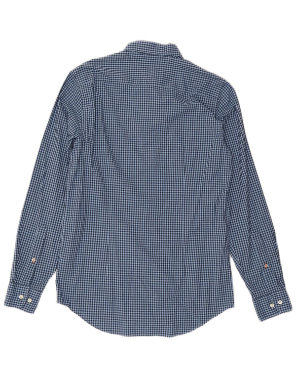 Camisa masculina Slim Fit Tommy Hilfiger de algodão guingão azul médio