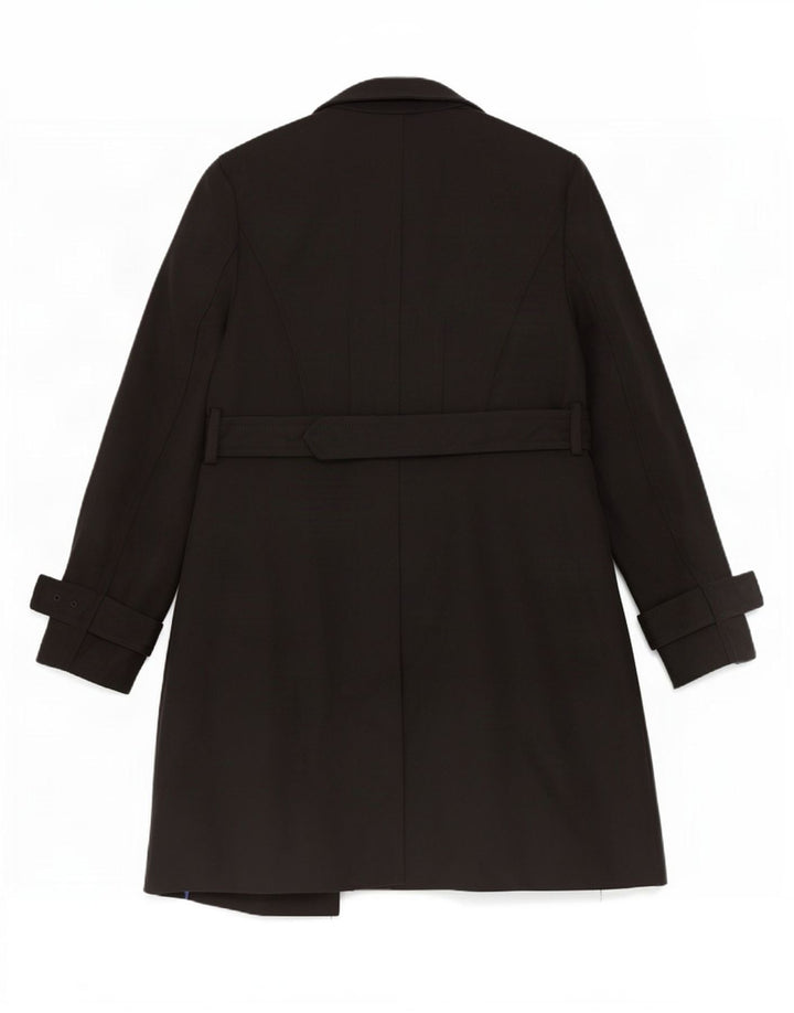 Sobretudo aberto feminino Ted Baker tamanho 4 grande poliéster preto