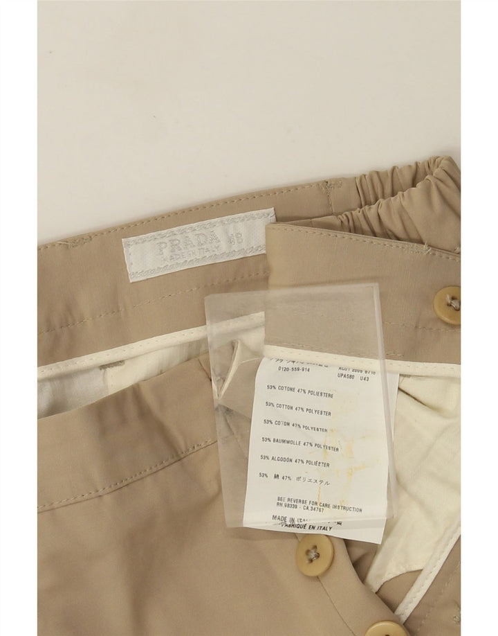 Prada Mens Chino Shorts IT 48 Médio W32 Algodão Bege