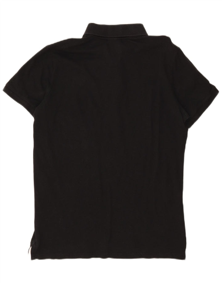 Camisa polo masculina Diadora médio algodão preto