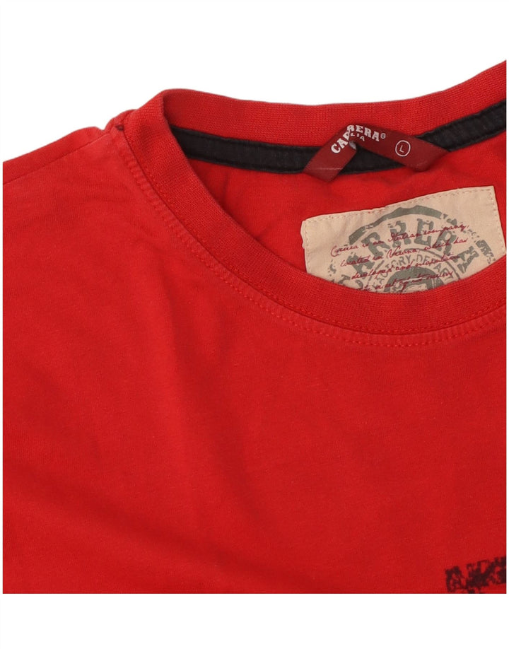 Camiseta masculina gráfica CARRERA Top grande vermelho