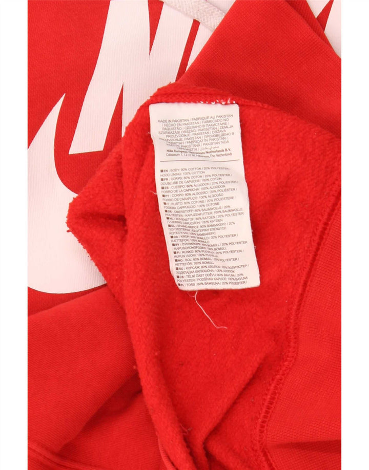 Suéter com capuz gráfico feminino Nike grande algodão vermelho