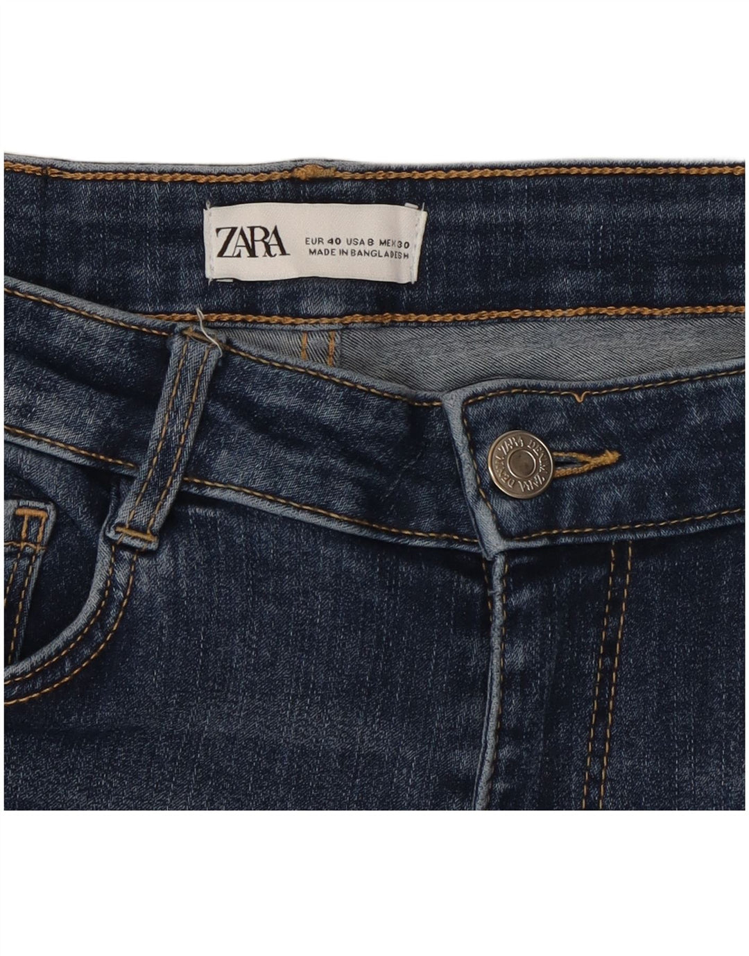 Zara Jeans Skinny Feminino EU 40 Médio W30 L27 Azul