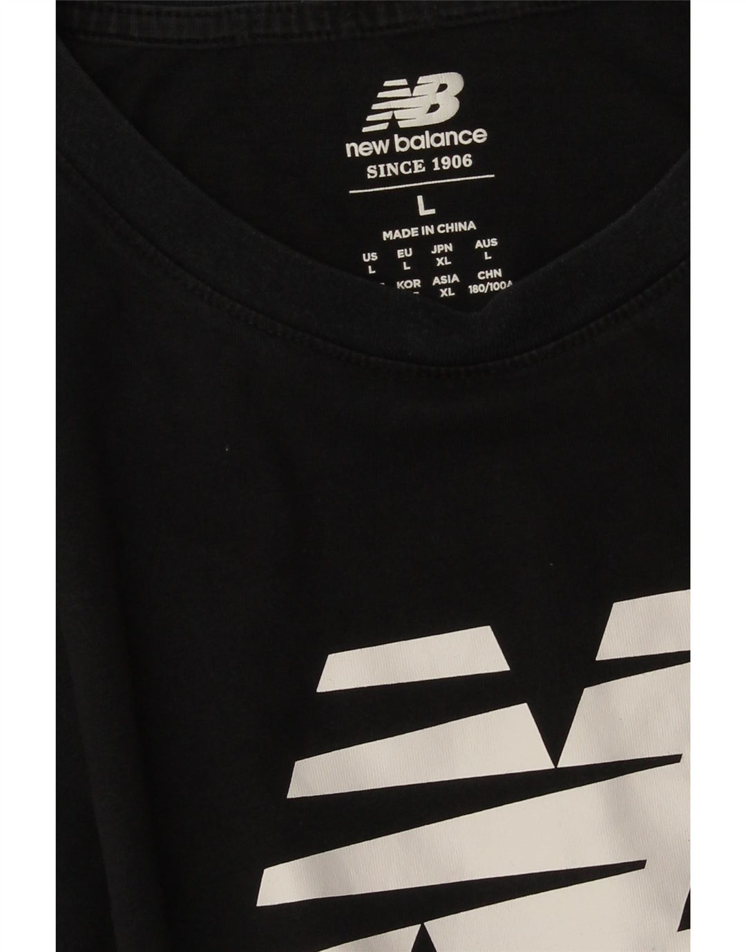 Camiseta gráfica masculina NEW BALANCE grande preta