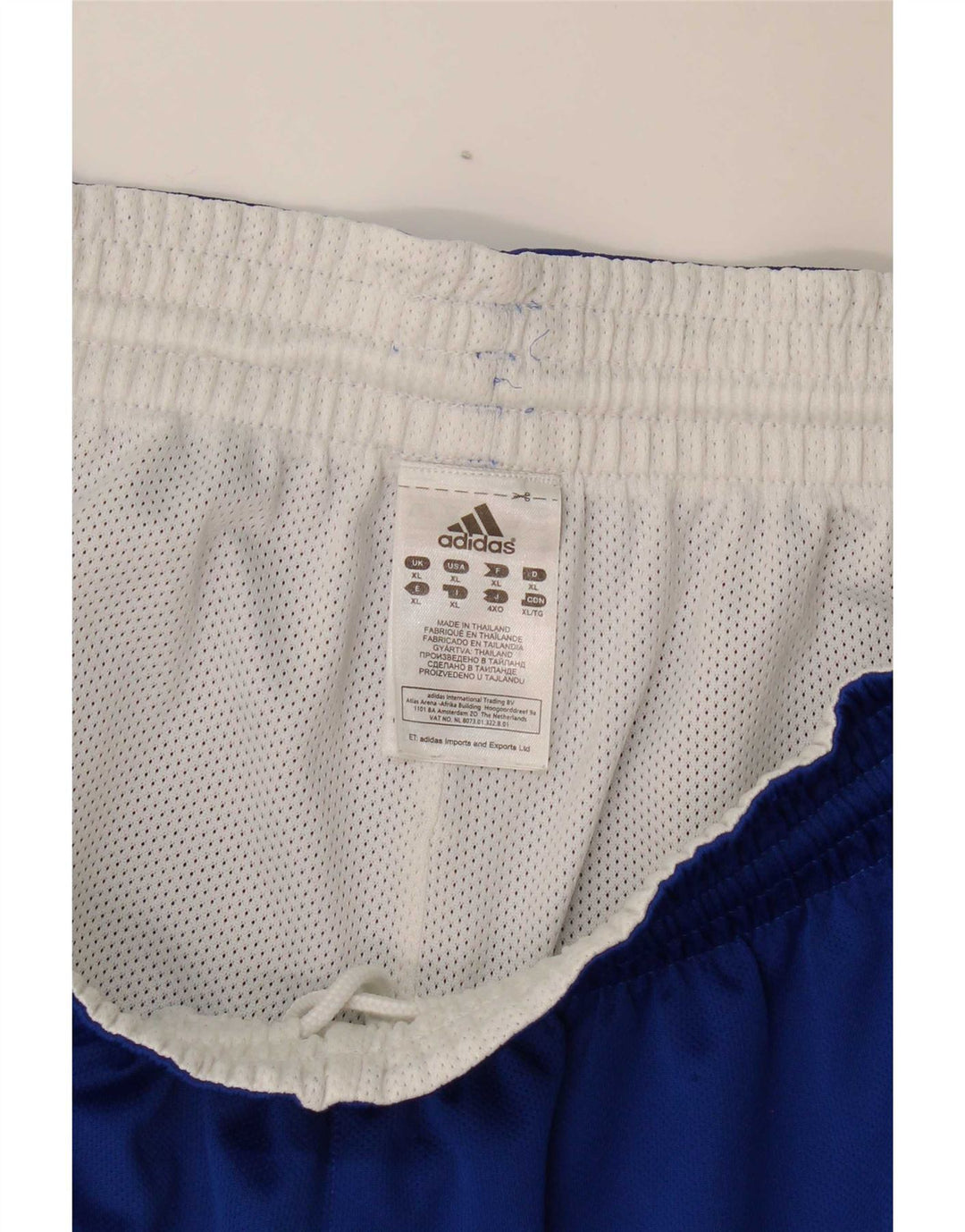 Shorts esportivos masculinos Adidas XL azul poliéster