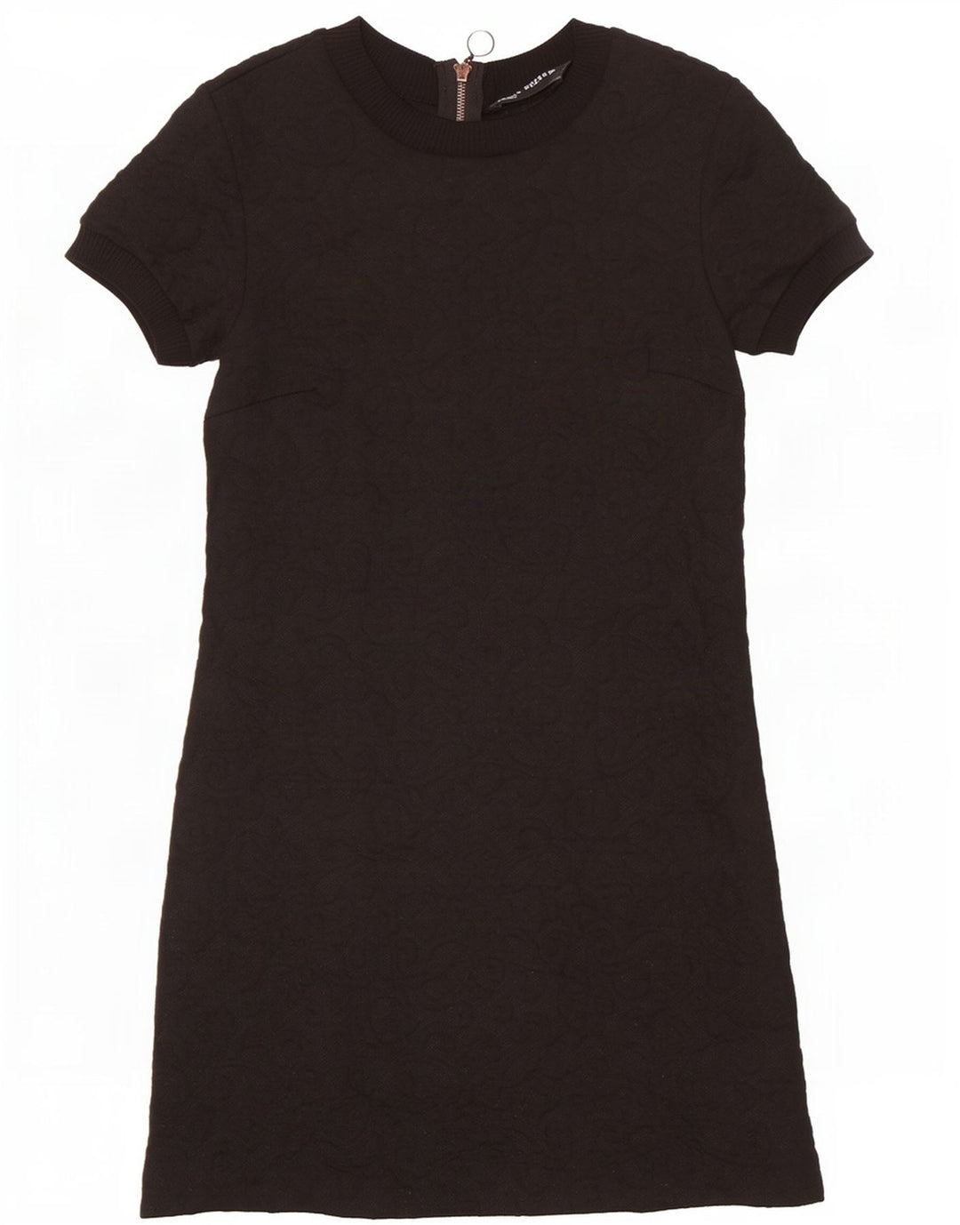 Vestido básico feminino Zara UK 12 médio preto paisley