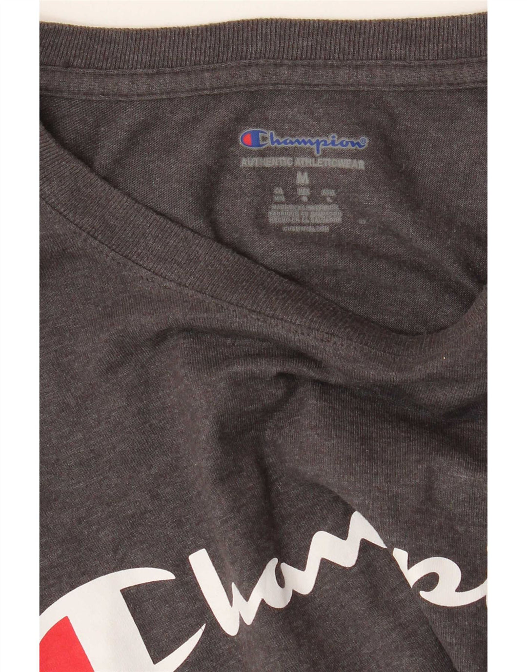 Campeão Camiseta Masculina Graphic Top Cinza Médio