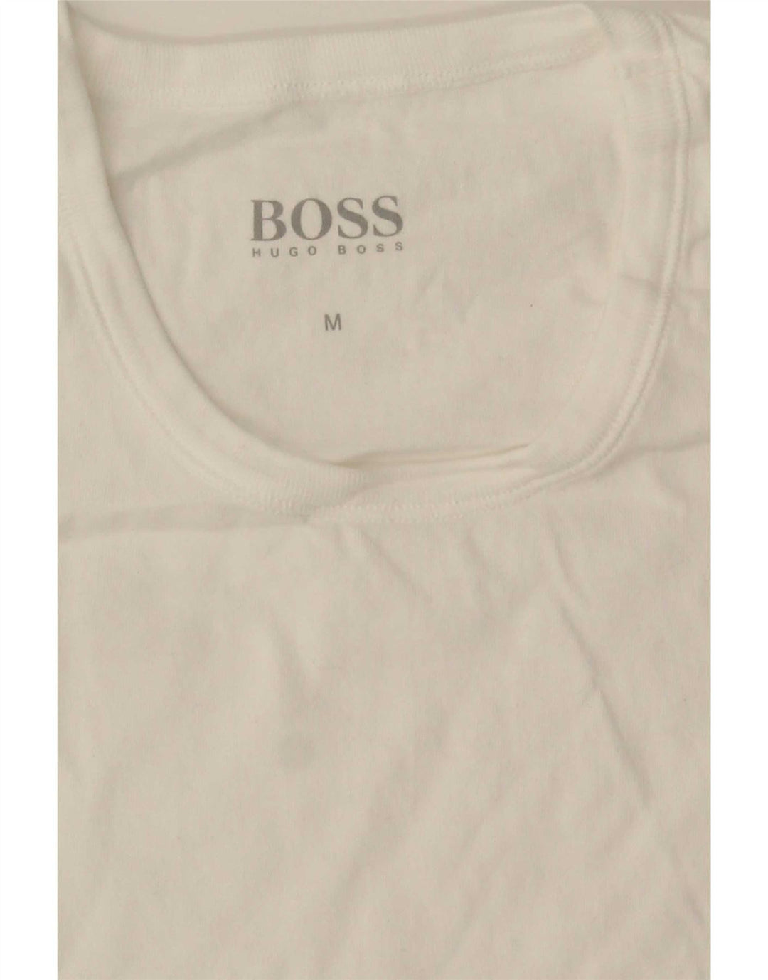 Camiseta masculina Hugo Boss Top Médio Branco