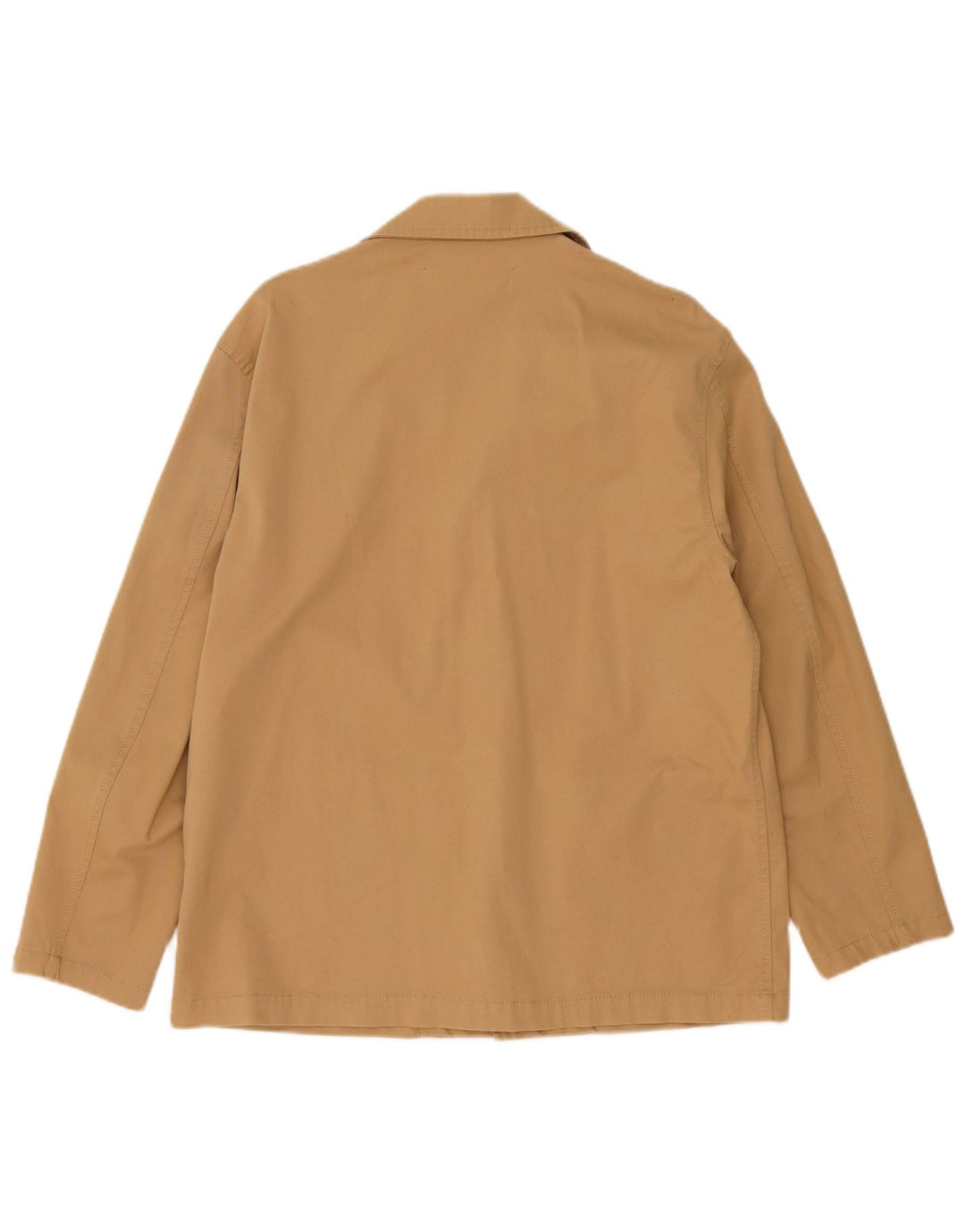 Jaqueta blazer oversized Zara feminina com 3 botões Reino Unido 10 algodão bege pequeno
