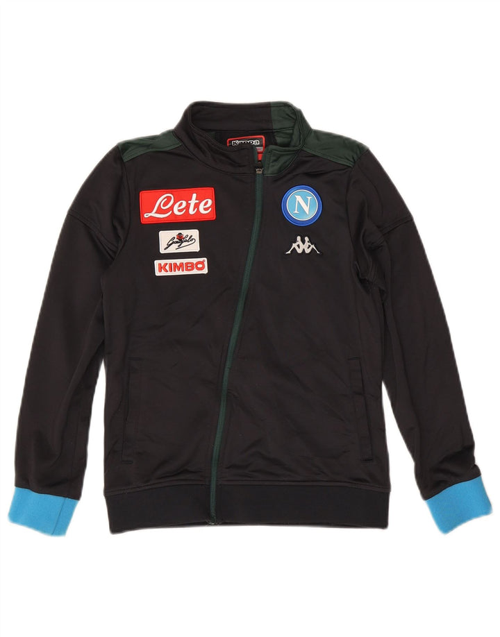 Jaqueta Kappa Boys Gara Graphic Tracksuit 9-10 anos Preto Colorblock