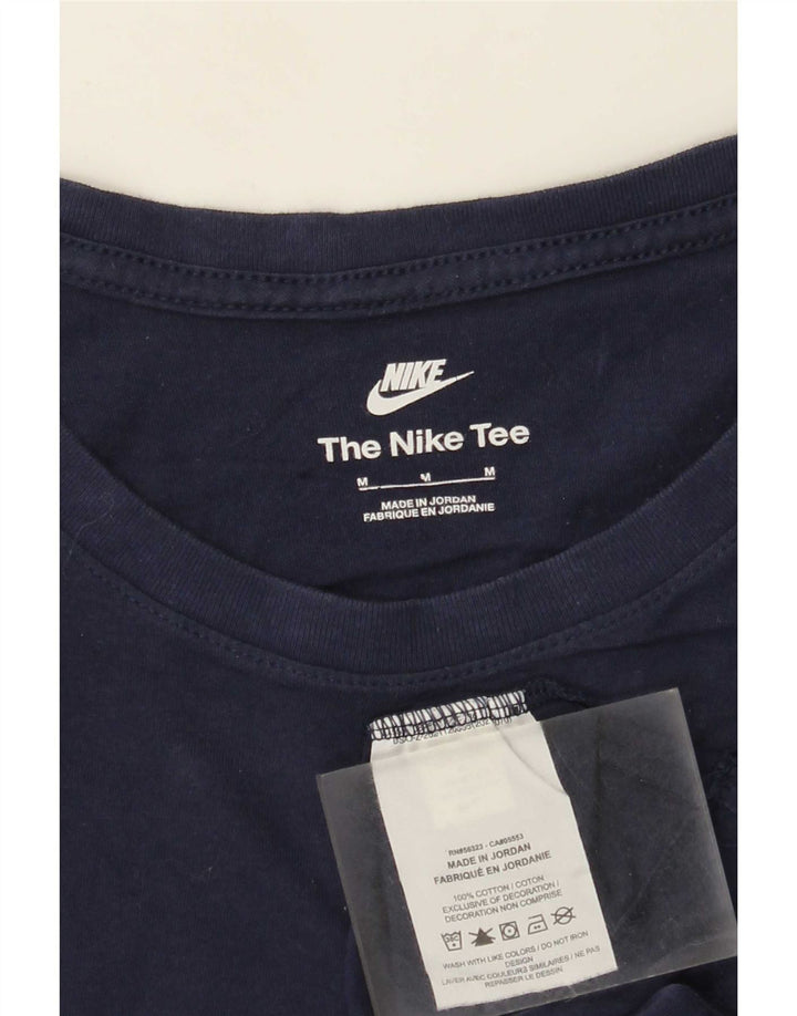 Camiseta masculina Nike Top médio algodão azul marinho