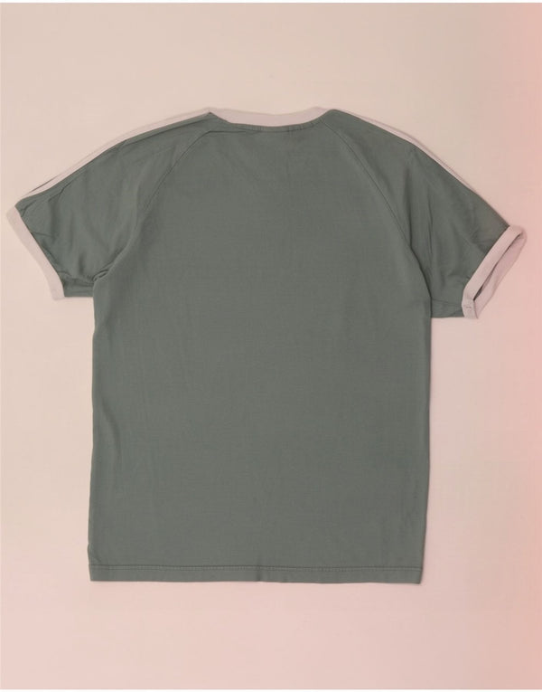 Adidas Mens Camiseta Top Médio Algodão Verde