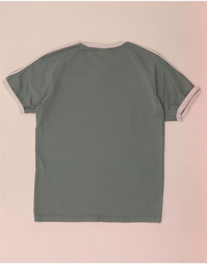 Adidas Mens Camiseta Top Médio Algodão Verde