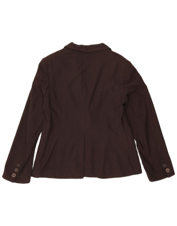 Jaqueta blazer feminina Marks & Spencer com 1 botão Reino Unido 14 marrom médio