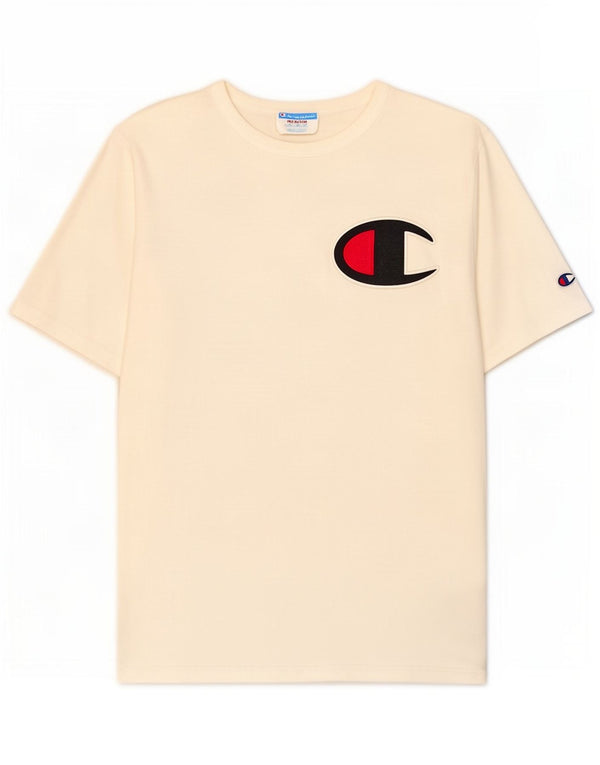 Camiseta gráfica masculina Champion Top Médio Branco