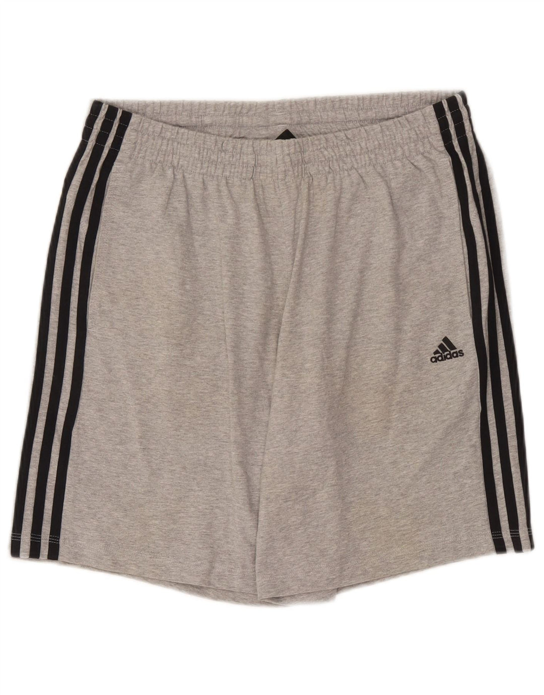 Shorts esportivos masculinos Adidas Climalite cinza médio algodão manchado