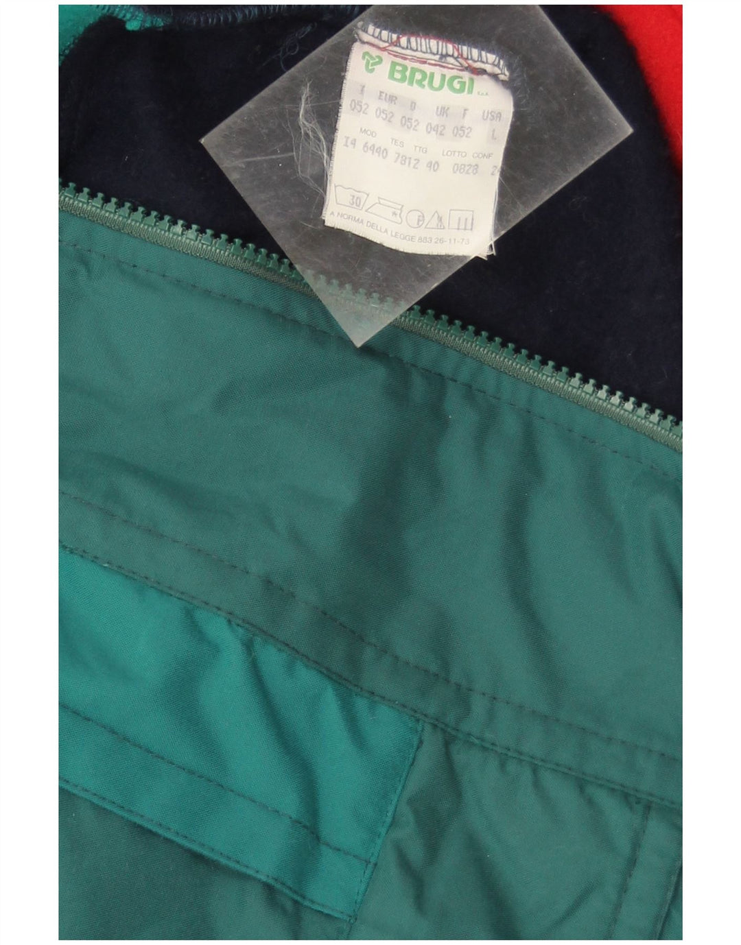 Jaqueta corta-vento masculina Brugi UK 42 XL poliéster verde