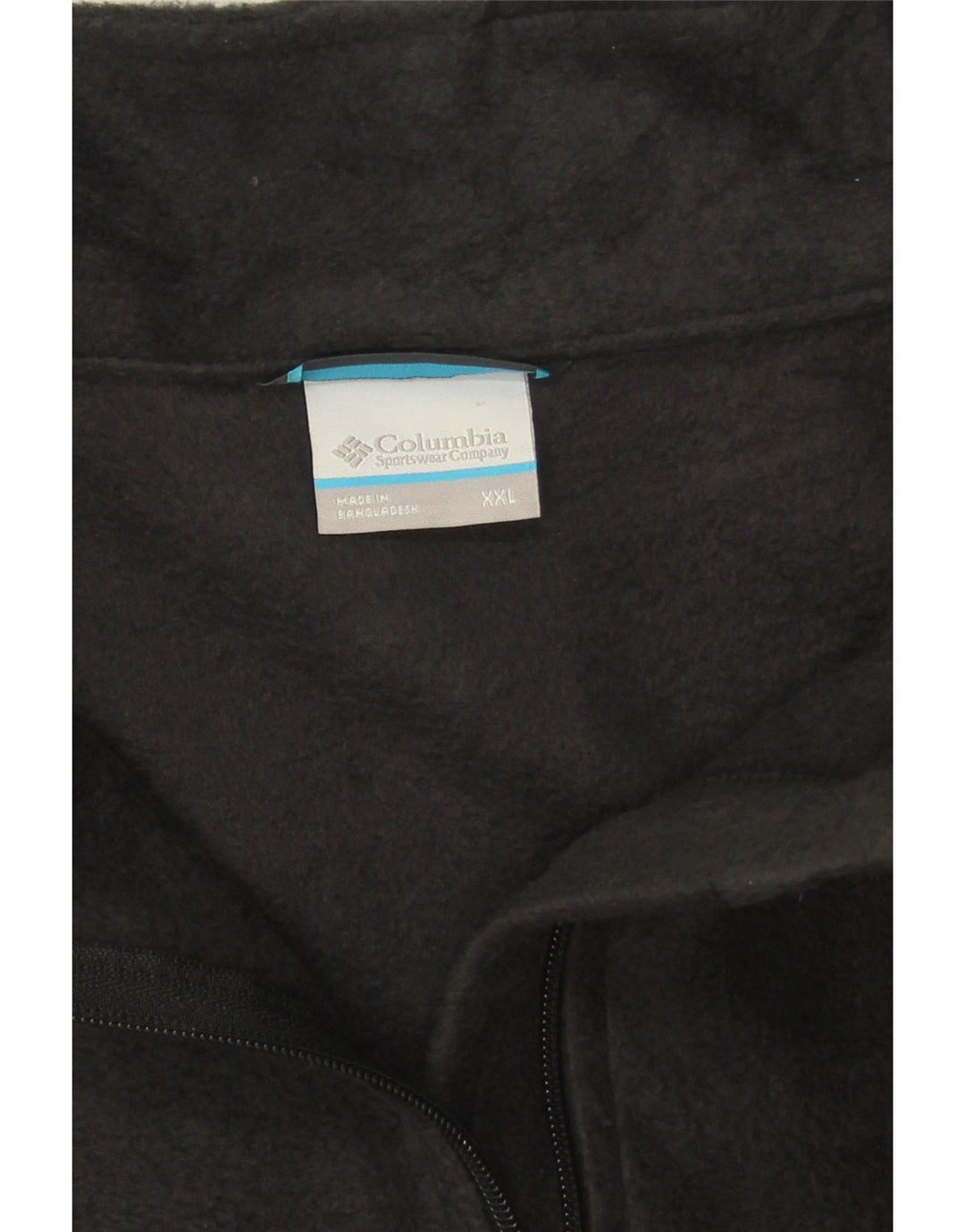 Suéter de lã masculino COLUMBIA com zíper e gola 2XL cinza colorblock poliéster