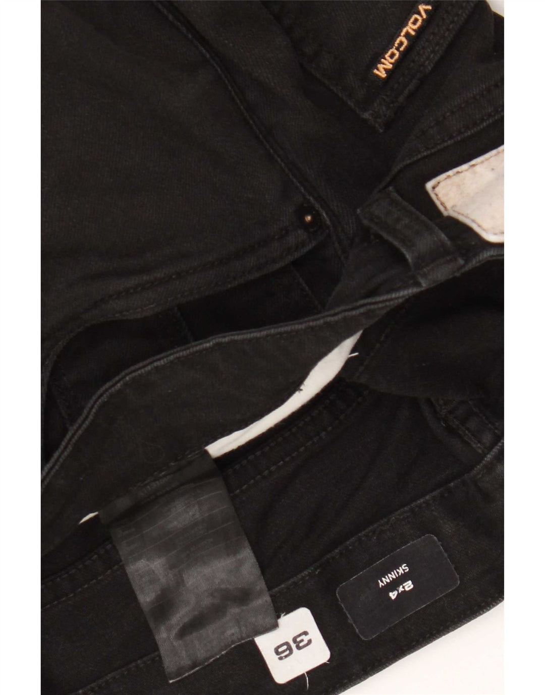 Volcom Jeans Skinny Masculino W36 L32 Algodão Preto