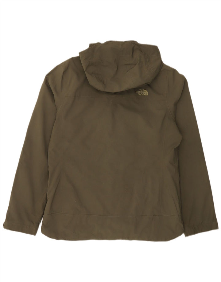 Jaqueta corta-vento feminina com capuz The North Face Reino Unido 14 médio cáqui