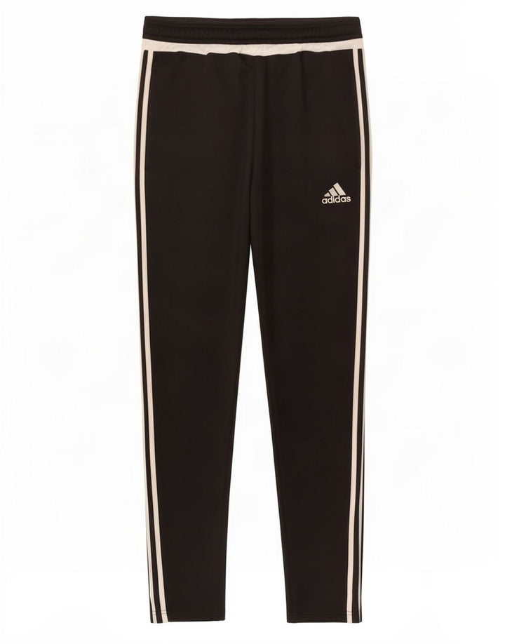 Calça de treino masculina Adidas Climalite médio preto colorblock poliéster