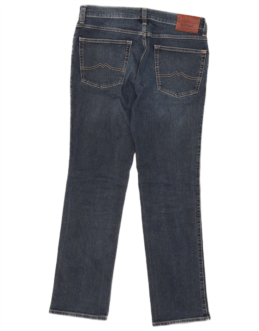 MUSTANG Mens Tramper Slim Jeans W36 L32 Azul Marinho Algodão