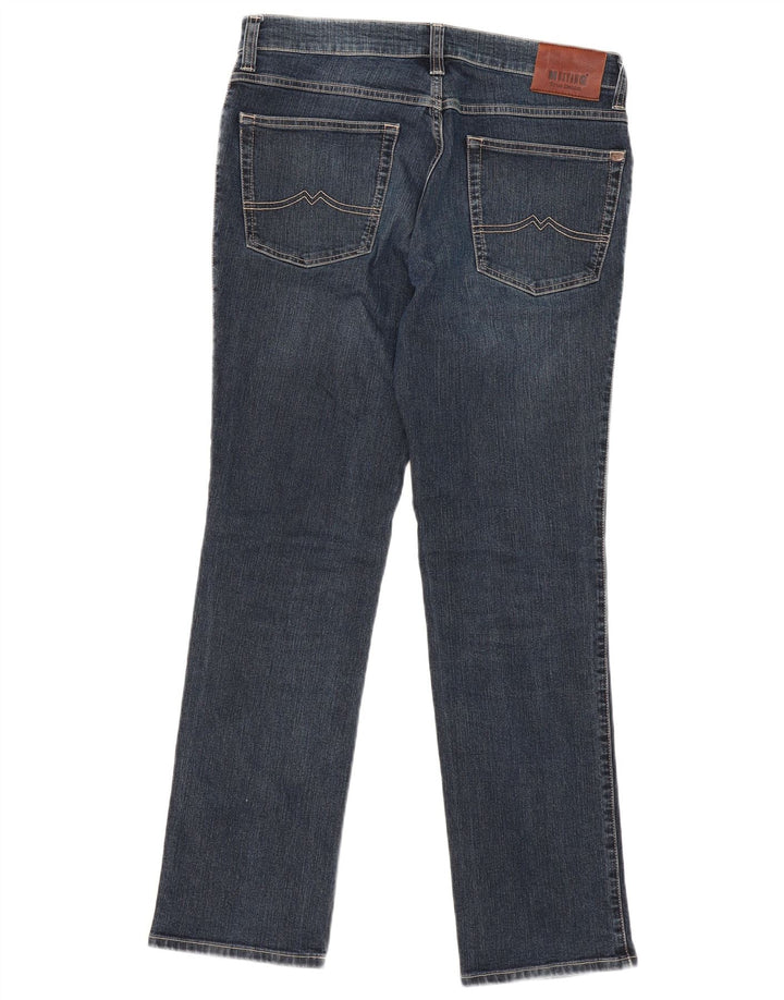 MUSTANG Mens Tramper Slim Jeans W36 L32 Azul Marinho Algodão