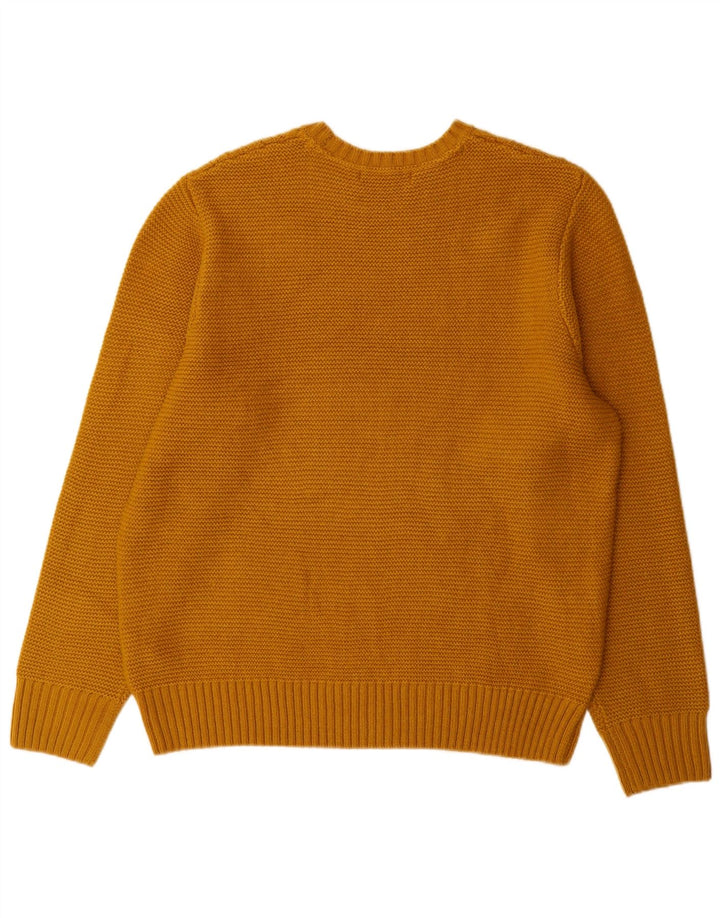 Suéter masculino Marks & Spencer com gola redonda, grande acrílico amarelo