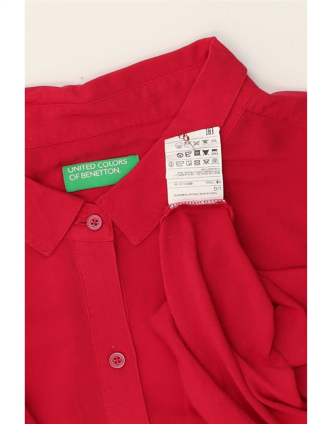 Camisa feminina oversized sem mangas Benetton Reino Unido 16 grande viscose rosa