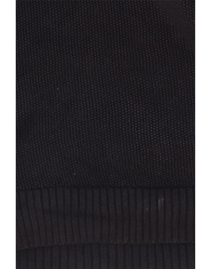 Suéter masculino Marks & Spencer com gola redonda, bloco colorido azul marinho médio