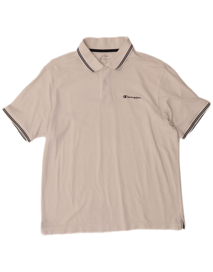 Camisa polo masculina CHAMPION médio branco