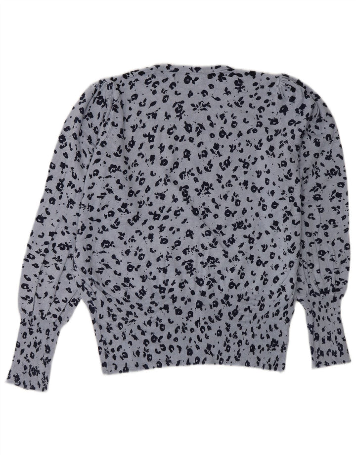 Suéter feminino MARKS & SPENCER com gola redonda Reino Unido 14 grande azul