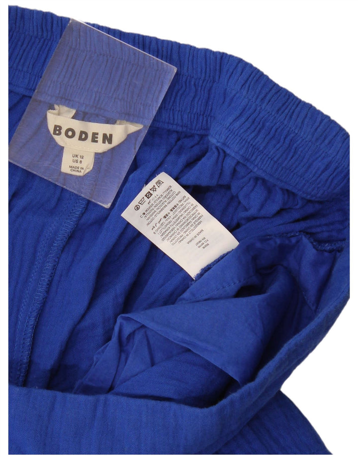 Shorts casuais femininos Boden UK 12 médio W30 algodão azul