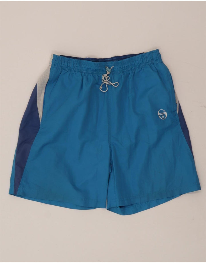 Sergio Tacchini Mens Sport Shorts Médio Azul Colorblock