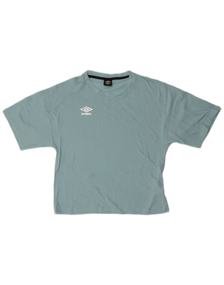 Camiseta feminina Umbro UK 14 algodão azul médio