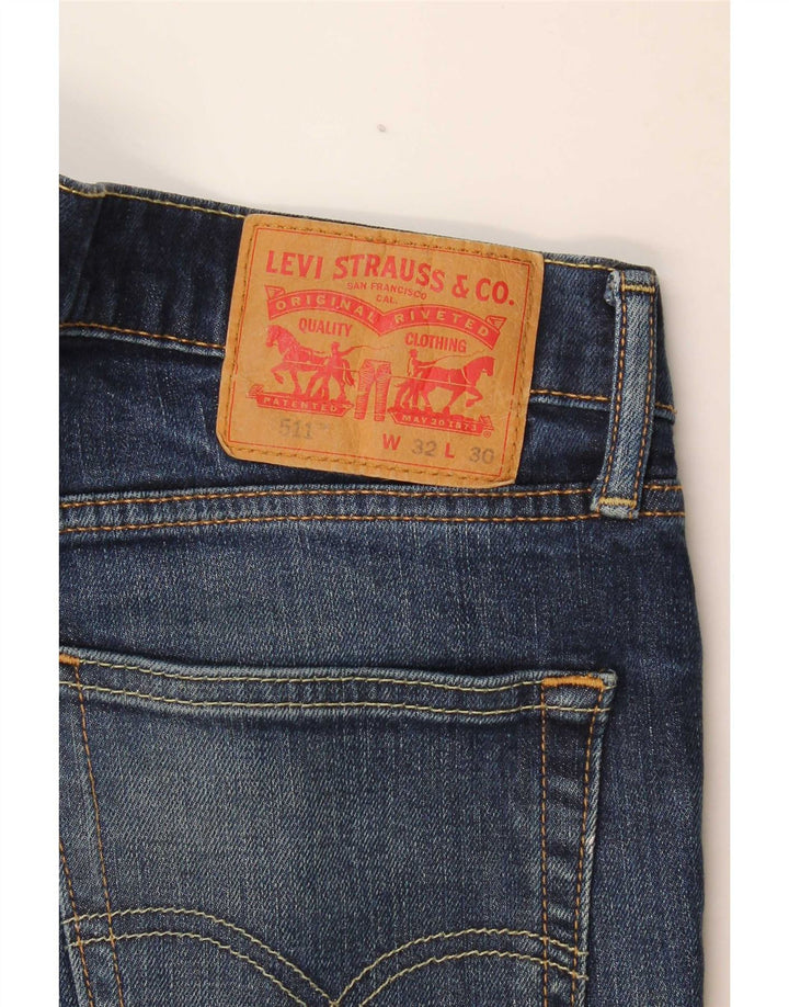 Calça jeans feminina Levi's 511 Slim W32 L30 azul marinho algodão