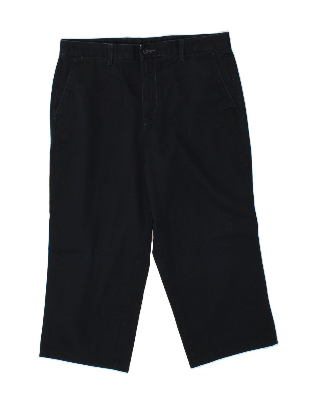 DOCKERS Mens Straight Cropped Trousers W34 L23 Navy Blue Cotton Vintage Dockers and Second-Hand Dockers from Messina Hembry 