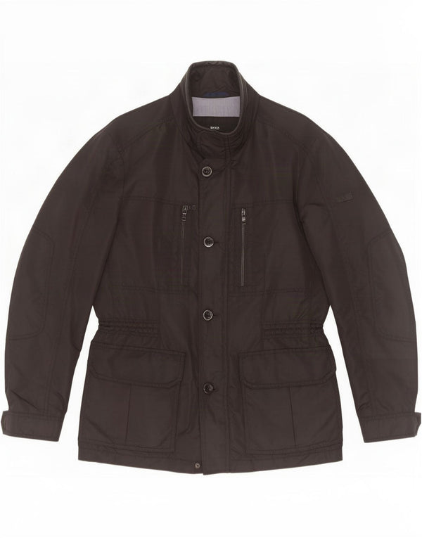 Jaqueta utilitária masculina Hugo Boss EU 50 grande poliamida preta