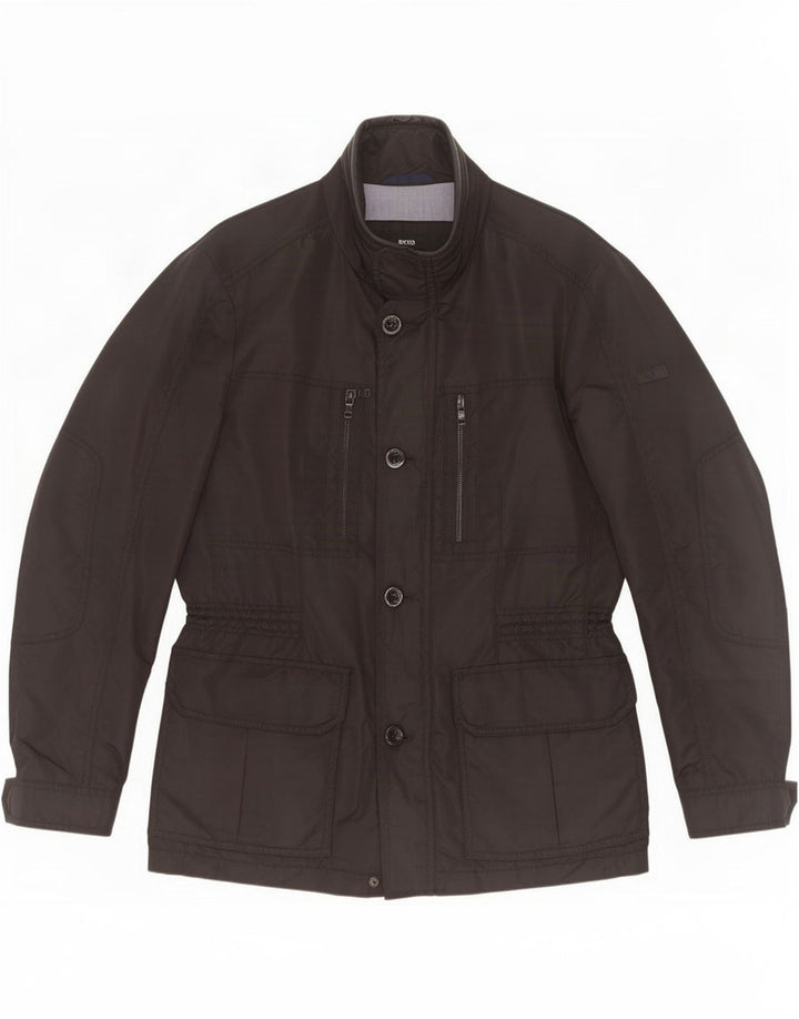 Jaqueta utilitária masculina Hugo Boss EU 50 grande poliamida preta