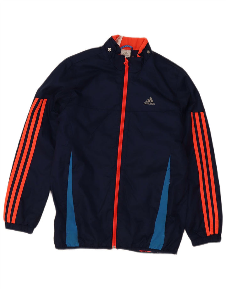 Jaqueta corta-vento Adidas Menino 11-12 Anos Azul Marinho Colourblock Poliamida
