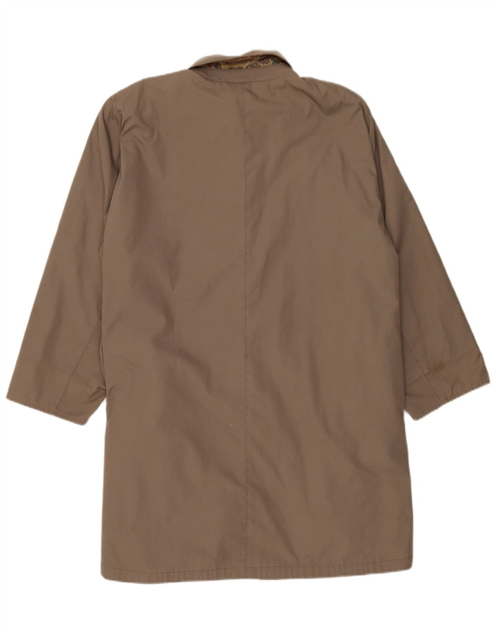 Trench Coat Reversível Feminino Vintage UK 20 2XL Bege