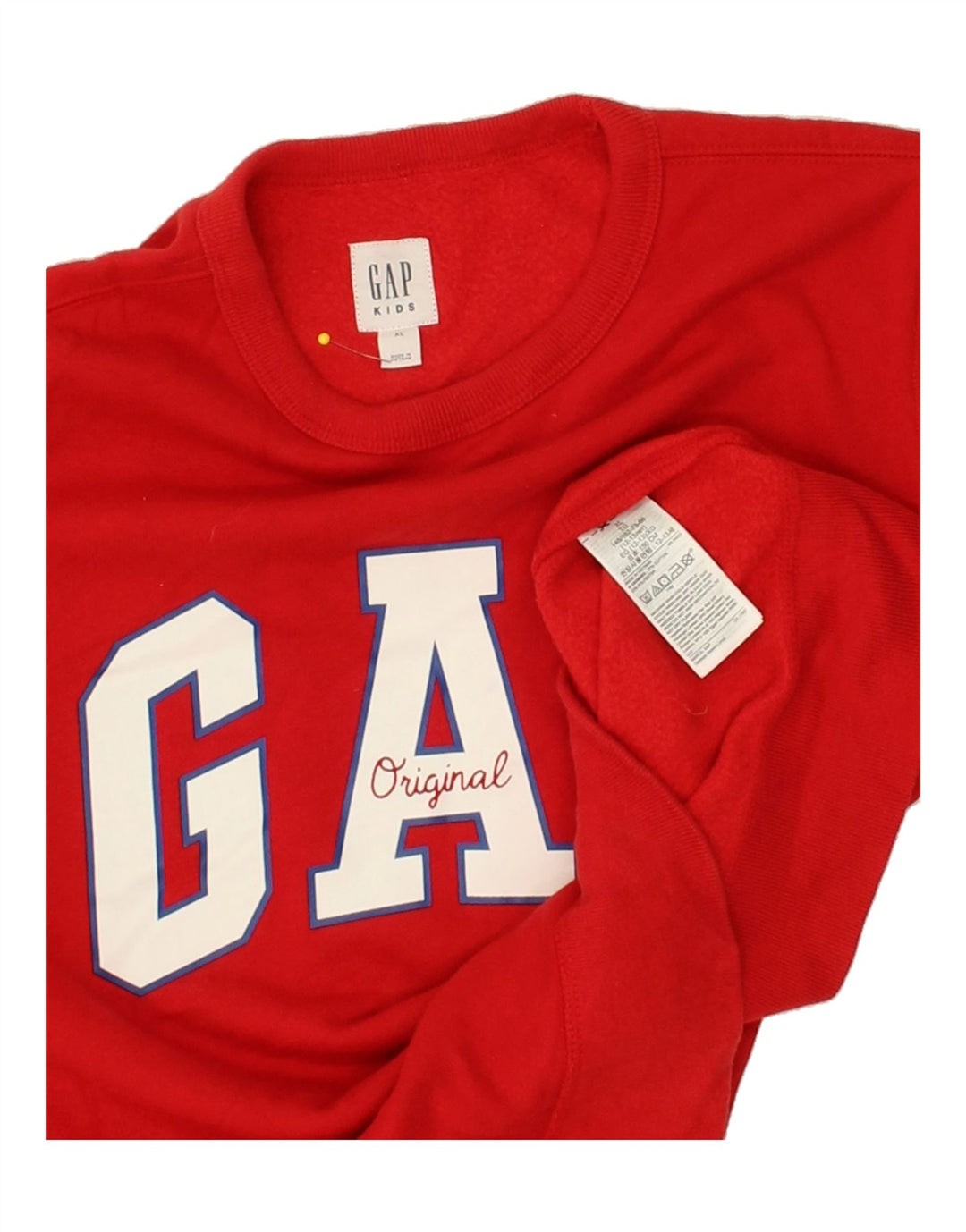 GAP Boys Graphic Sweatshirt Jumper 12-13 Years XL Red Cotton Vintage Gap and Second-Hand Gap from Messina Hembry 