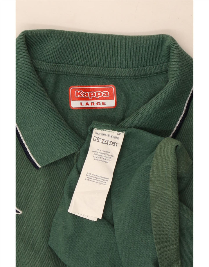 Camisa polo masculina Kappa grande algodão verde